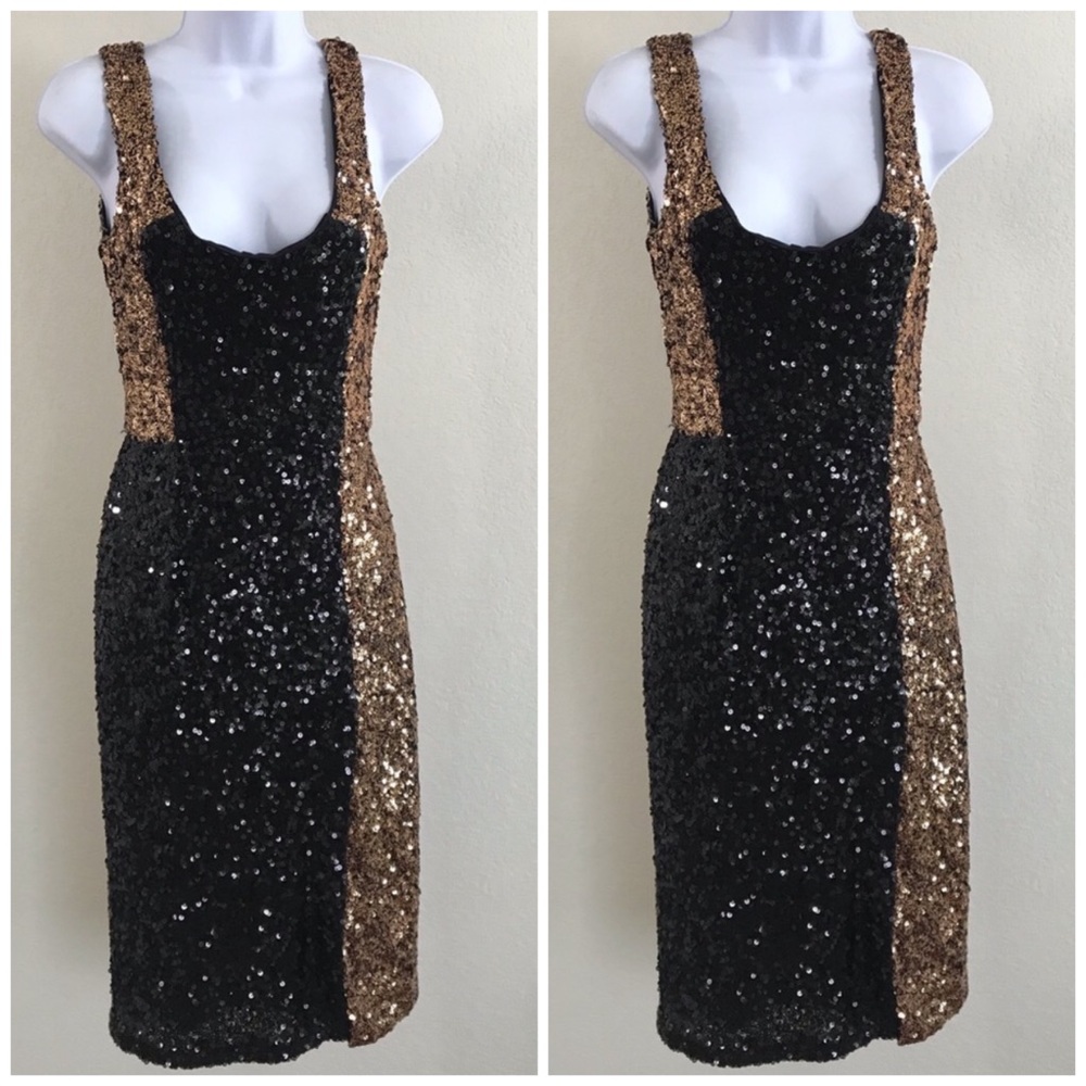 FRENCH CONNECTION GOLD AND BLACK SIZE 2